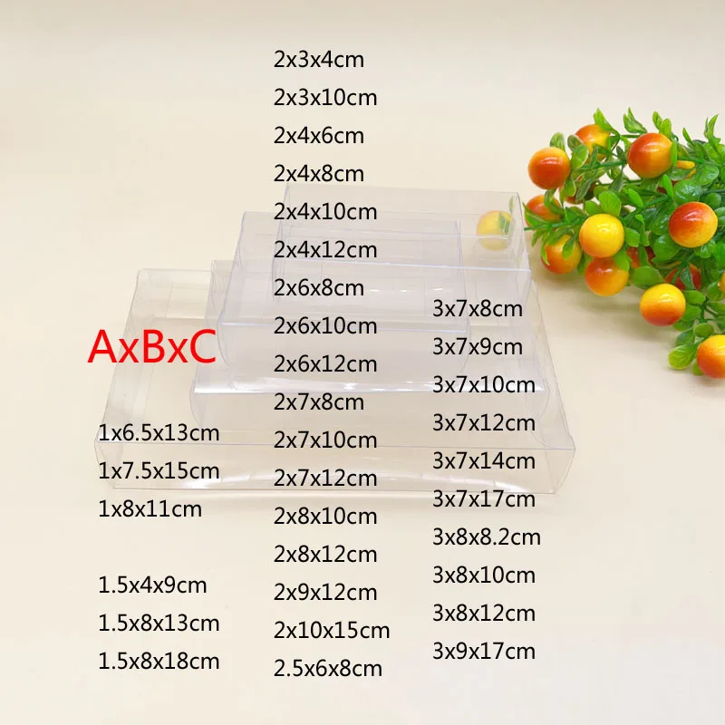 Open Both Sides Transparent Plastic Box Packaging Candy Wedding Christmas Gift Boxes Storage