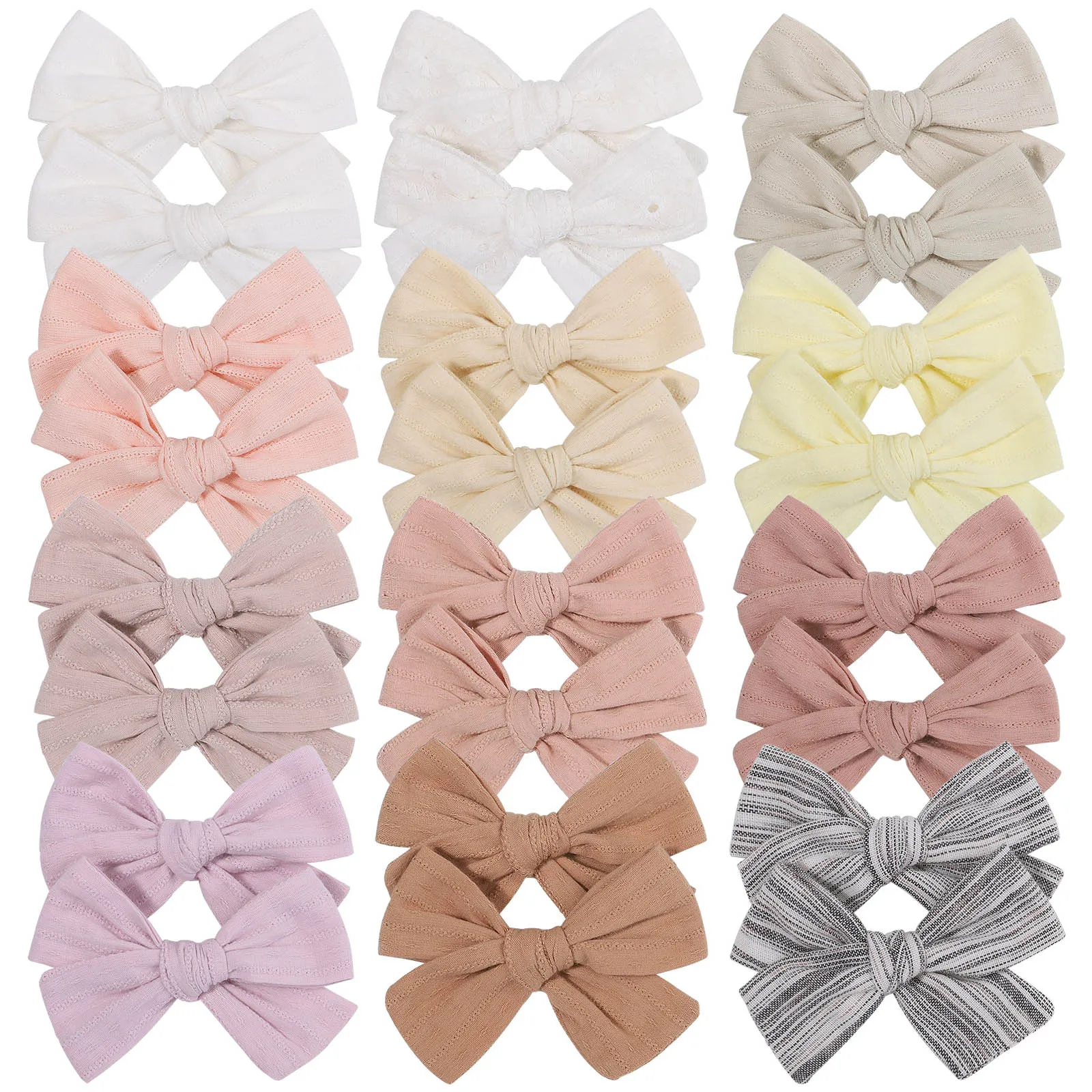 Bowknot Hair Clips For Cute Girls Cotton Bows Clips Hairpin Barrettes Headwear Kids Hair Accessories