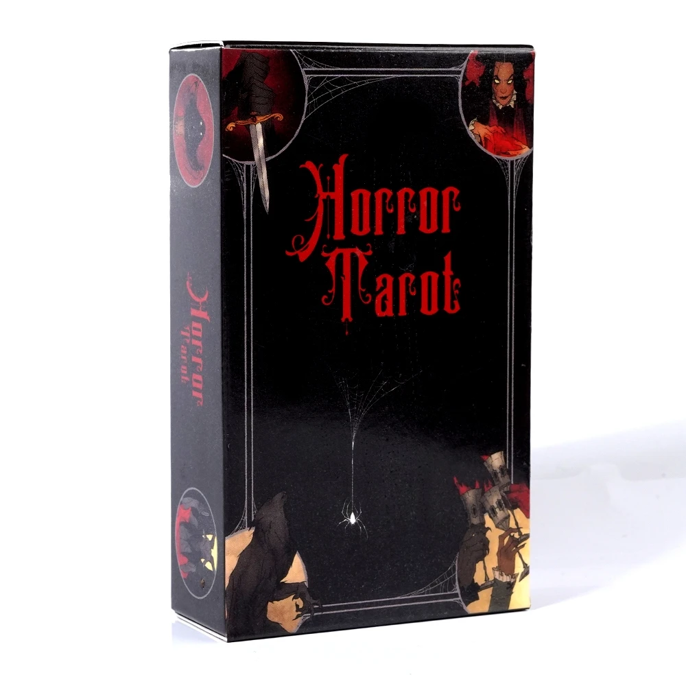 

Horror Tarot 78 Beginner English Cards Horror Tarot Divination Family Gathering Board Game Destiny Card Fortune Telling Game Set