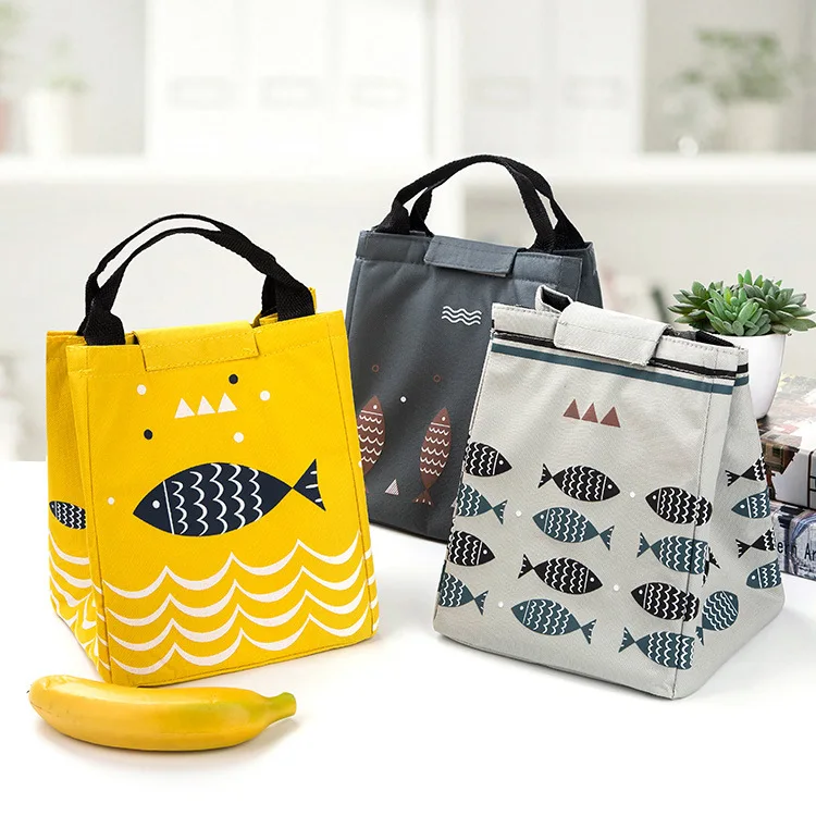 

Portable Lunch Bag New Thermal Insulated Lunch Box Tote Cooler Handbag Bento Pouch Dinner Container School Food Storage Bags