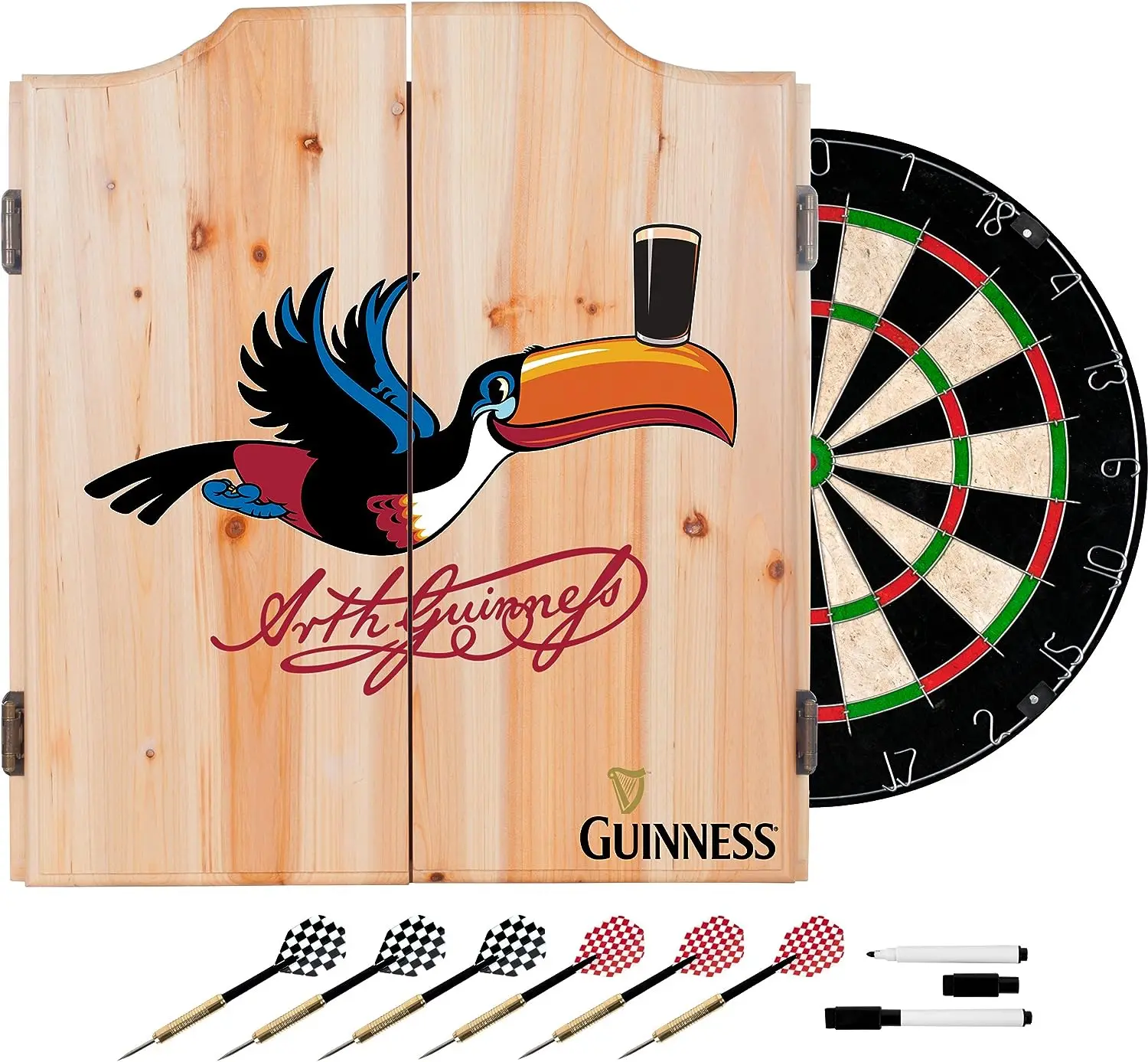 

Dart Cabinet Set with Darts & Board - Toucan