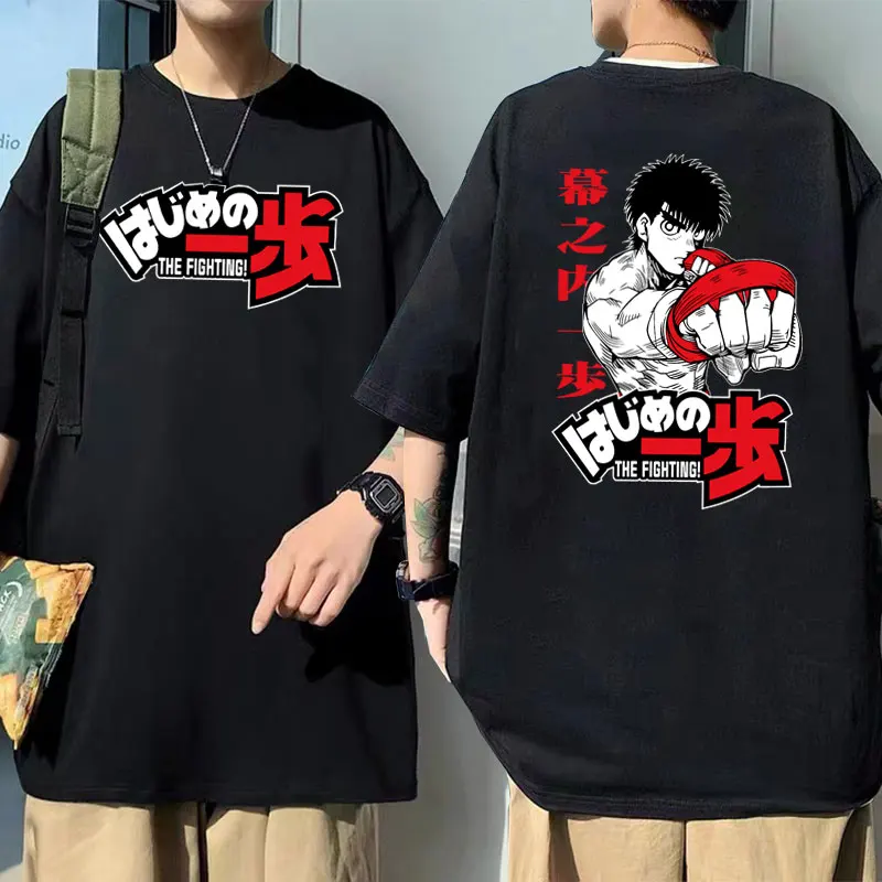 

Anime Hajime No Ippo Kamogawa Boxing Oversized Graphic T-shirt Men Manga Tshirt Unisex Makunouchi Takamura Fighting KGB T Shirts
