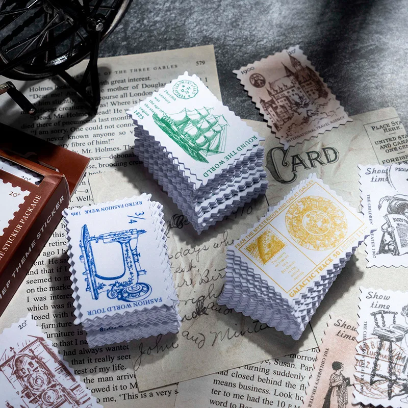 

100 шт. мини-штамп, карточка, материал, бумага, маленькая серия почтальона, Декор, журнал нежелательной почты, «сделай сам», скрапбукинг, наклейки для искусства