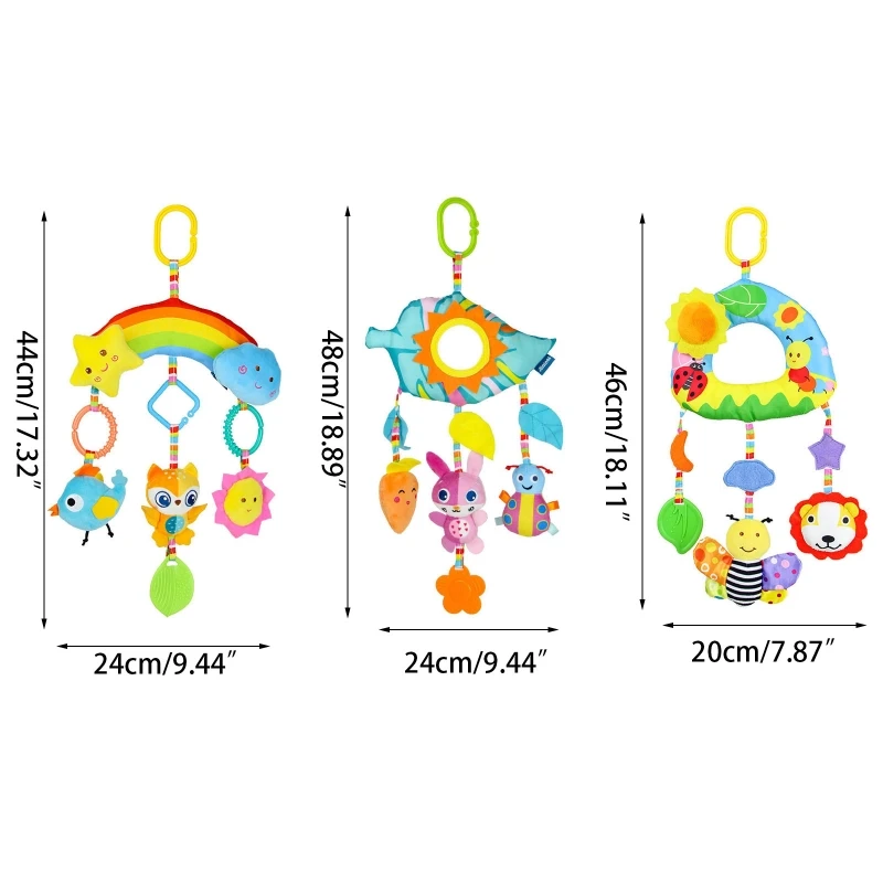

Baby Stroller Mobile Rattle Pushchair Pram Pendant Cartoon Animal Doll Infants Crib Hanging Bell Educational Sensory Toy