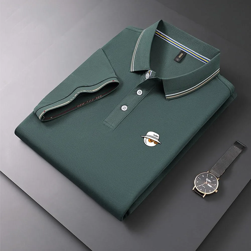 Golf clothing men's new summer Polo shirt men's golf polo shirt men's casual patchwork short sleeved top T-shirt