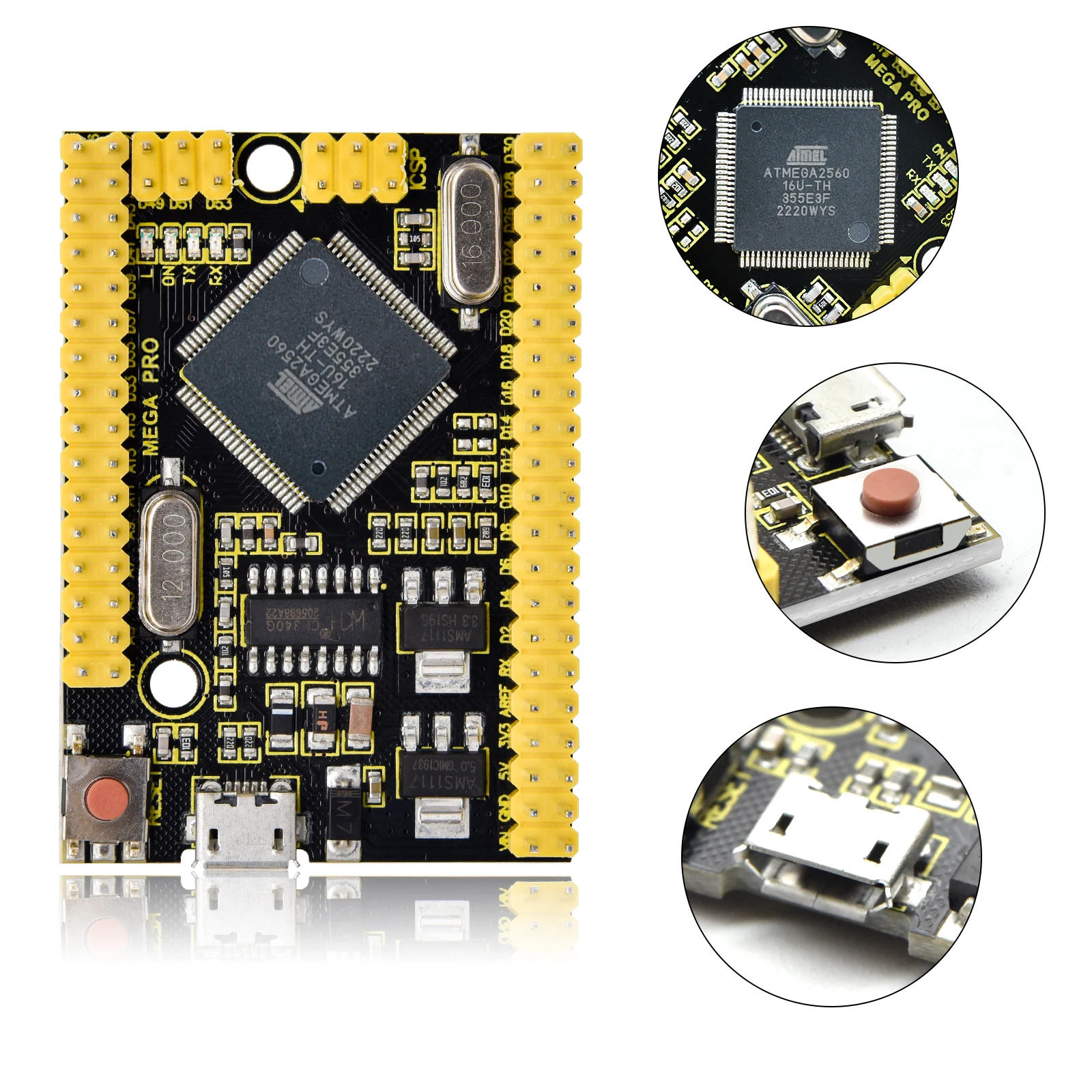 

Keyestudio ATMEGA2560-16AU MEGA PRO 2560 Controller Board for Arduino Mega DIY Projects Processor Core is ATMEGA2560-16AU