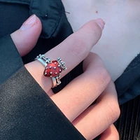 best sell vintage crown strawberry design silver plated ladies party rings jewelry for women christmas gifts never fade