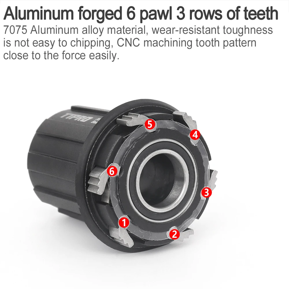 TTPRO PRO9 36-отверстий втулка дискового тормоза совместимая с 7/8/9/10/11/12 скоростями и