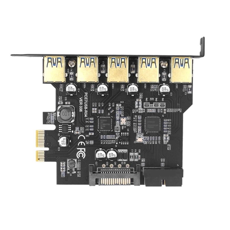 

F3KE Enhances Connectivities USB3.0 Expansion Card 5Ports and Front Power Hubs