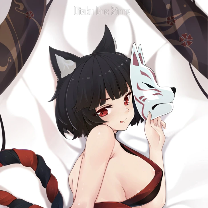 Аниме игра Азур Лейн эдн ямаширо лисы уши косплей дакимакура свисающая подушка