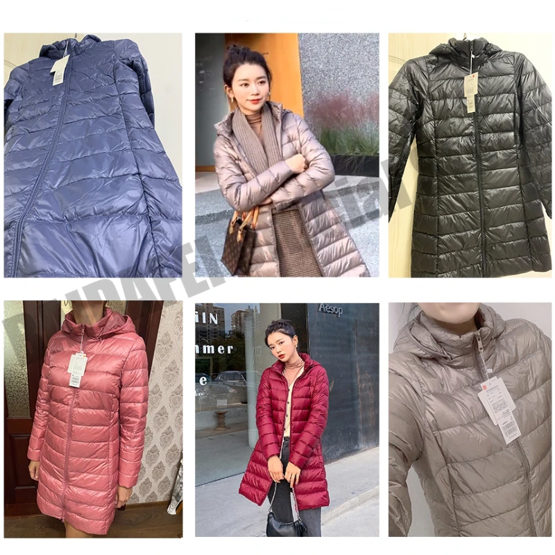Women Spring Lightweight Packable Long Down Jackets 2022 New Hood Removable Women Female Portable Fluffy Winter Puffer Jacket