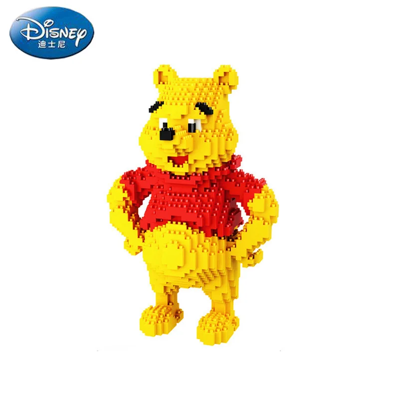 

Disney's New Winnie The Pooh Cartoon Building Block Doll Puzzle Building Block Assembly Model Movable Doll Children's Toy Gift