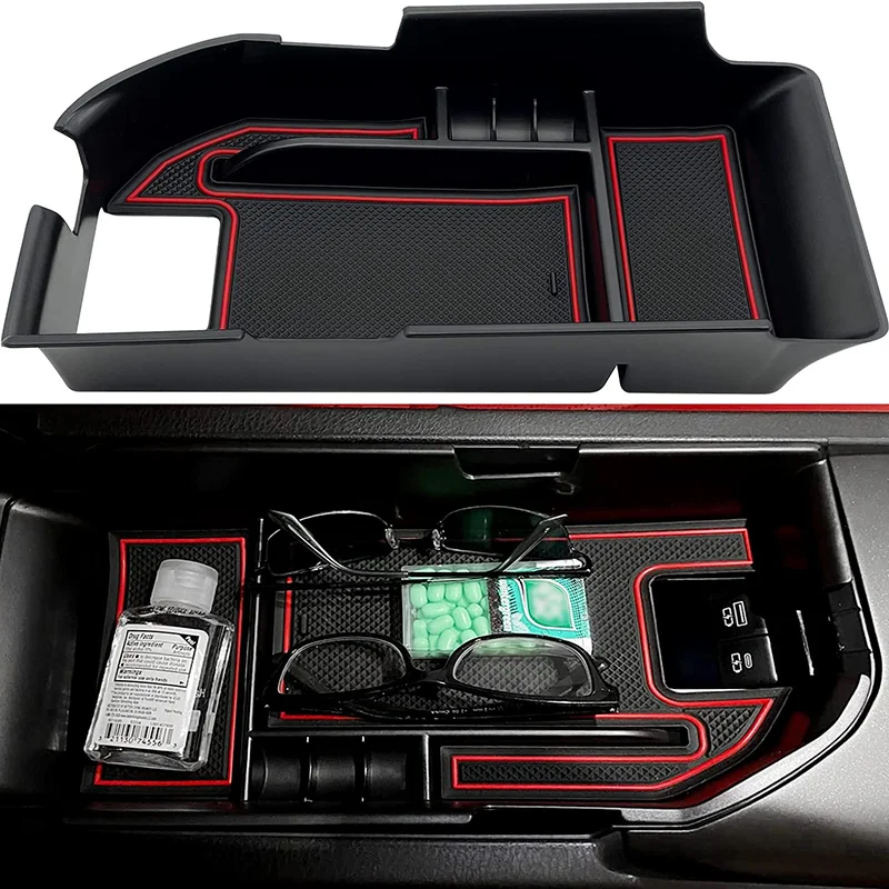 

For Camry XLE or XSE 2018-2021 2022 2023 & LE SE 2020 2021 2022 2023 Center Console Organizer Tray Armrest Secondary Storage Box