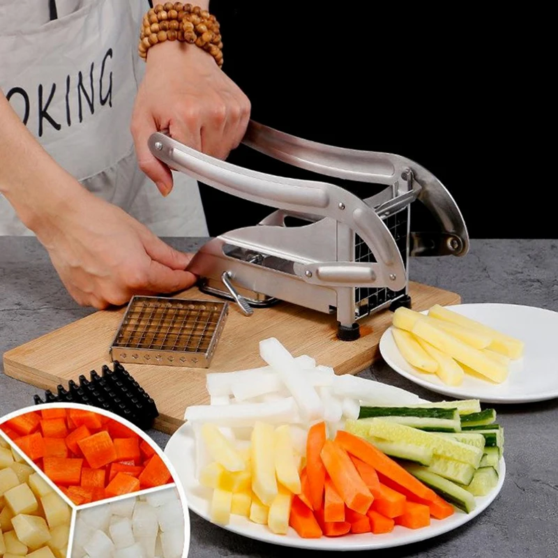 

Слайсер для картофеля из нержавеющей стали, прибор для резки картофеля фри, кухонный ручной резак для овощей, кухонные инструменты