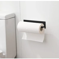 towel bars paper holders non perforated toilet paper hanger roll paper holder fresh film storage rack kitchen wall hanging shelf