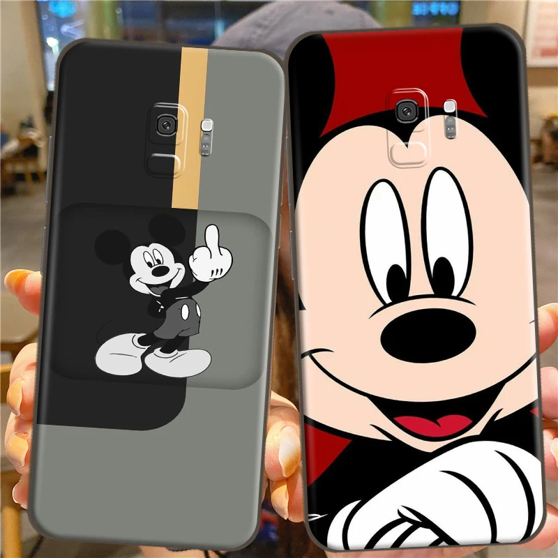 

Disney Mickey Mouse Logo For Samsung S9 S9Plus Soft Silicon Back Phone Cover Protective Black Tpu Case Carcasa Soft Coque Funda