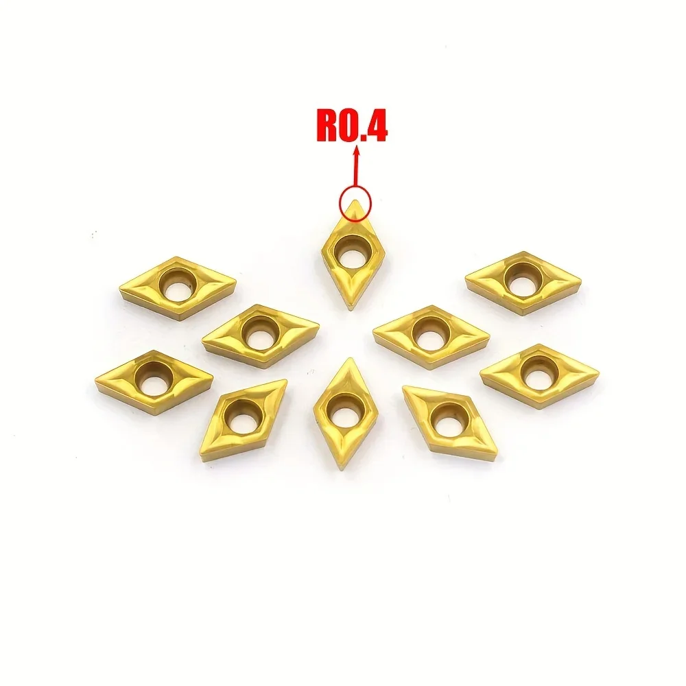 10 шт. DCMT 070204 070208 DCMT11T304 DCMT11T308 US735 VP15TF UE6020 Токарные инструменты Твердосплавные