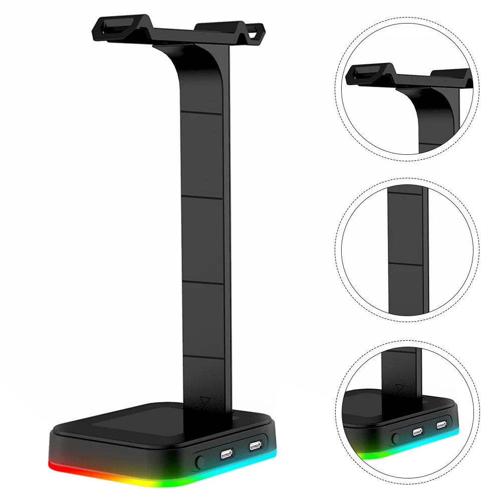 

1PC Portable RGB Lighting Headset Holder Headphone Rack Desktop Earphone Stand