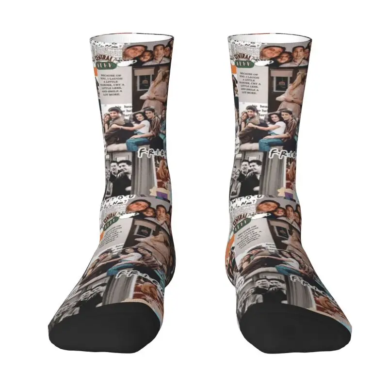 

Винтажные мужские женские и мужские носки с постером друзей, забавные носки унисекс с 3D-принтом для ТВ-шоу