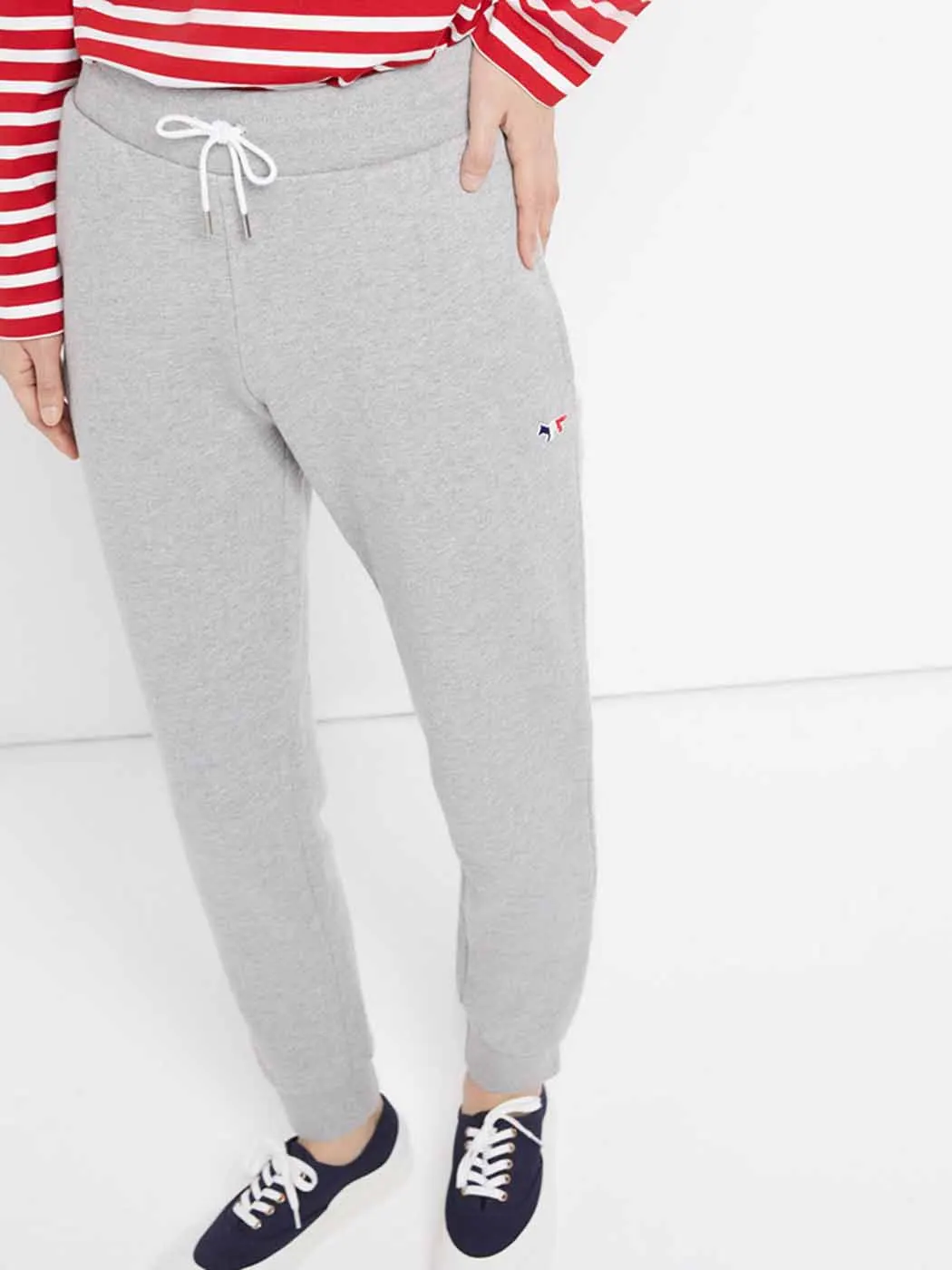 

Fox Embroidery Casual Sweatpants Women 2022 Spring Drawstring Elastic Waist Pants Running Trousers Solid Cotton Sports Pants