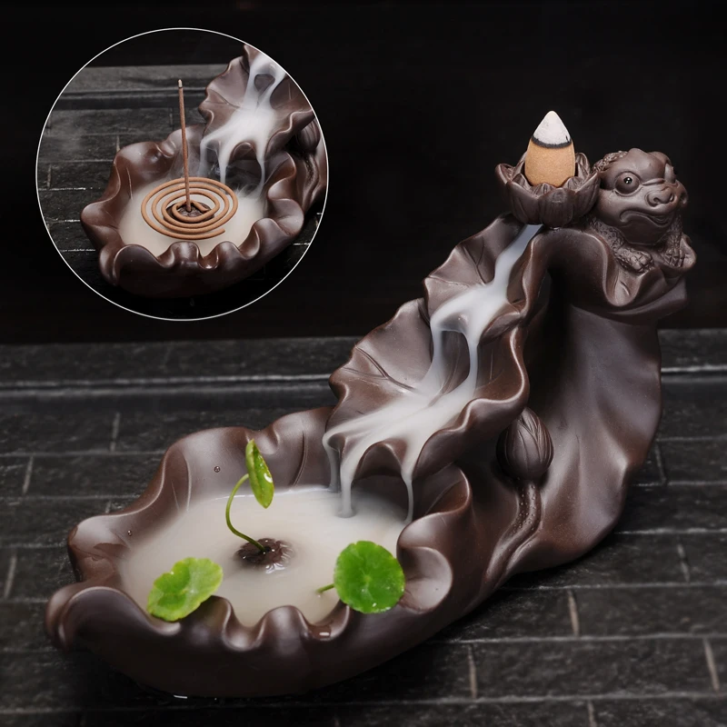 

Reflux Zen Incense Burner Ramadan Decoration Waterfall Backflow Incense Burner Aroma Diffuser Porta Incienso Home Decoration