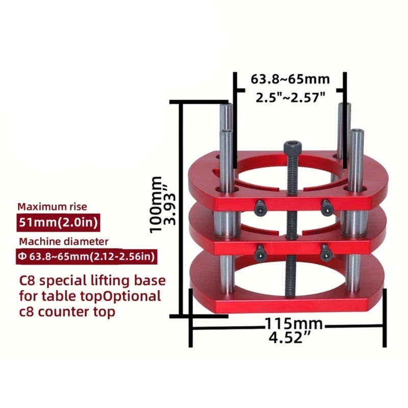 Стол фрезерного станка по дереву Вставная пластина Подъемная система для