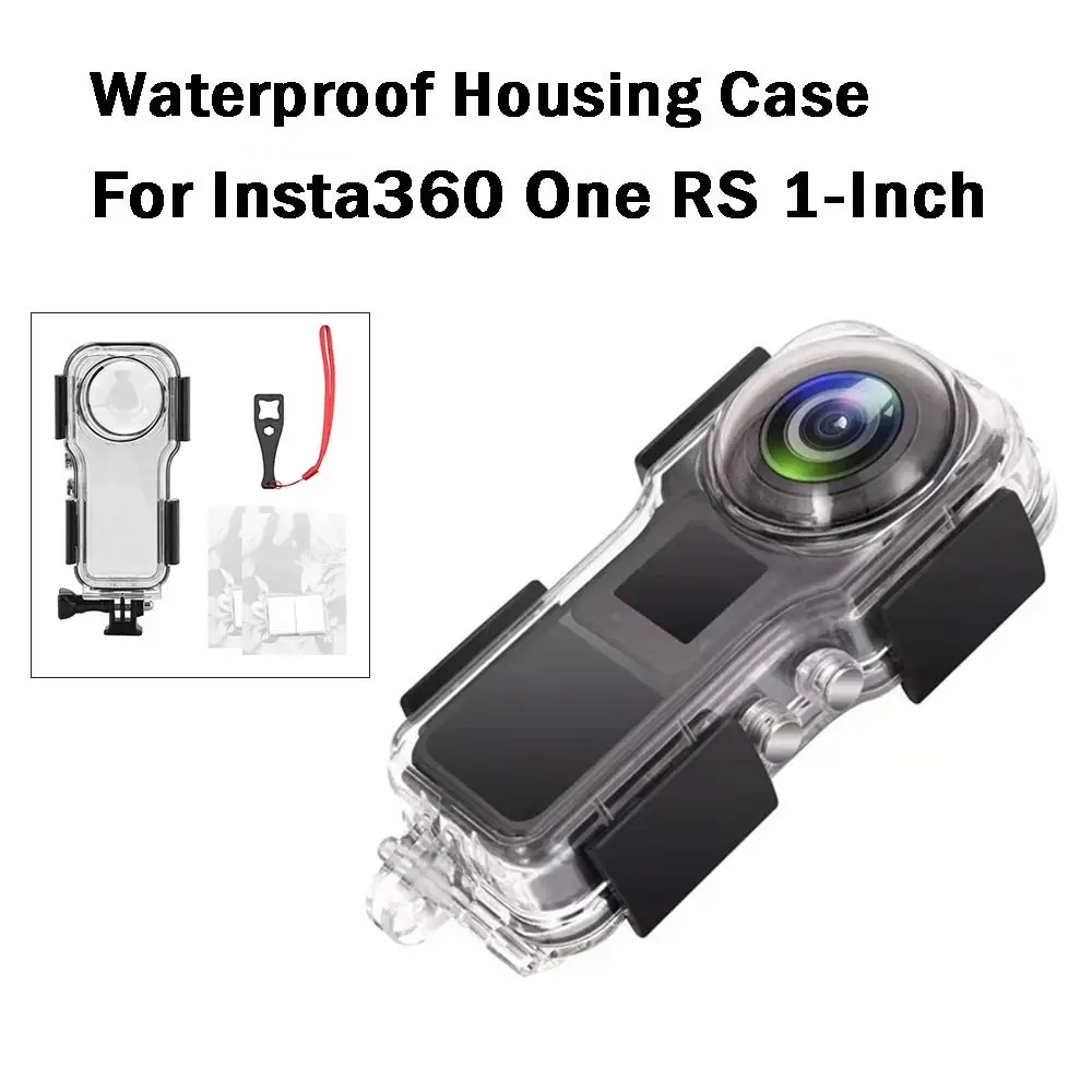 

40M Underwater Housing Cover Waterproof Case Protective Shell Diving For Sport Action Cameras Insta360 One RS 1-Inch 360 Edition