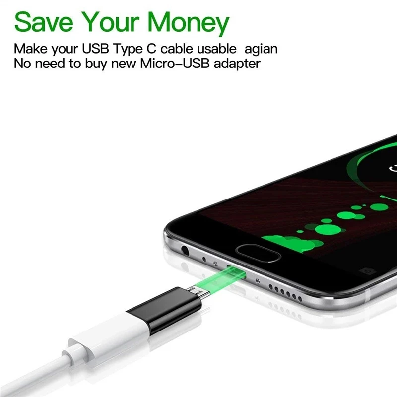 USB Type C Female To Micro USB Male Adapter Connector Type-C Micro USB Charger Adapter for Xiaomi Redmi Huawei Phone Converter