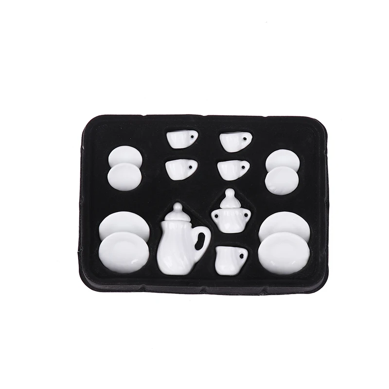 1 компл. 1:12 кукольный домик миниатюрный фарфоровый керамический набор чайных