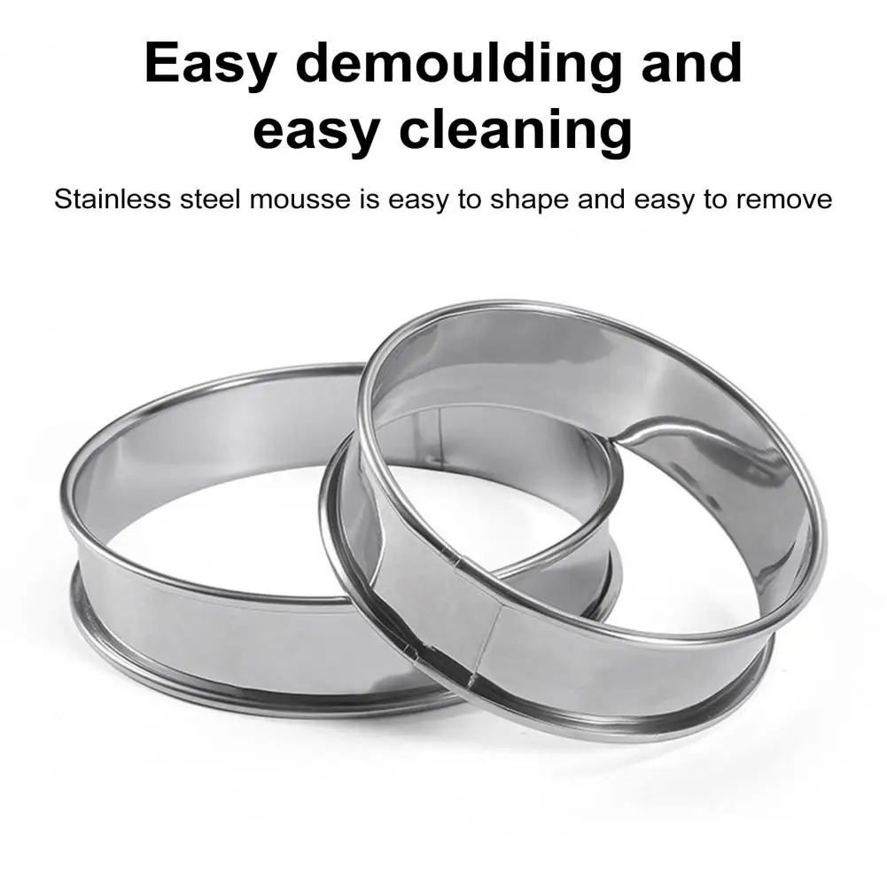 Набор колец для кексов из нержавеющей стали с антипригарным покрытием