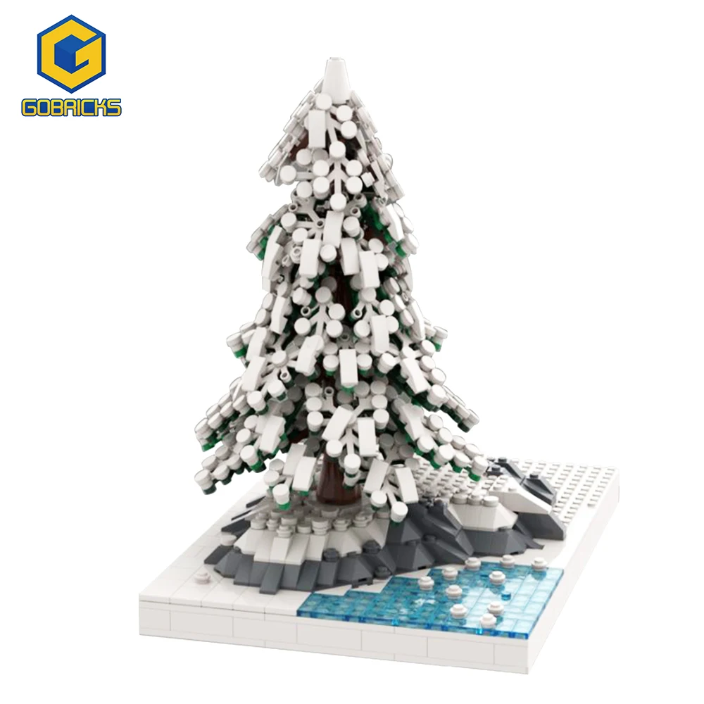 

Gobricks MOC Pine Tree Building Blocks Scenery Building Scene Plant Bricks Toys Assembly Model Toy For Children Birthday Gifts