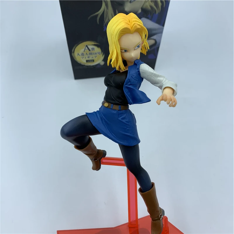 Фигурка Dragon Ball Z № 18 на базе Android. Экшн-фигурка из ПВХ аниме DBZ лазурь Гоку Вегета