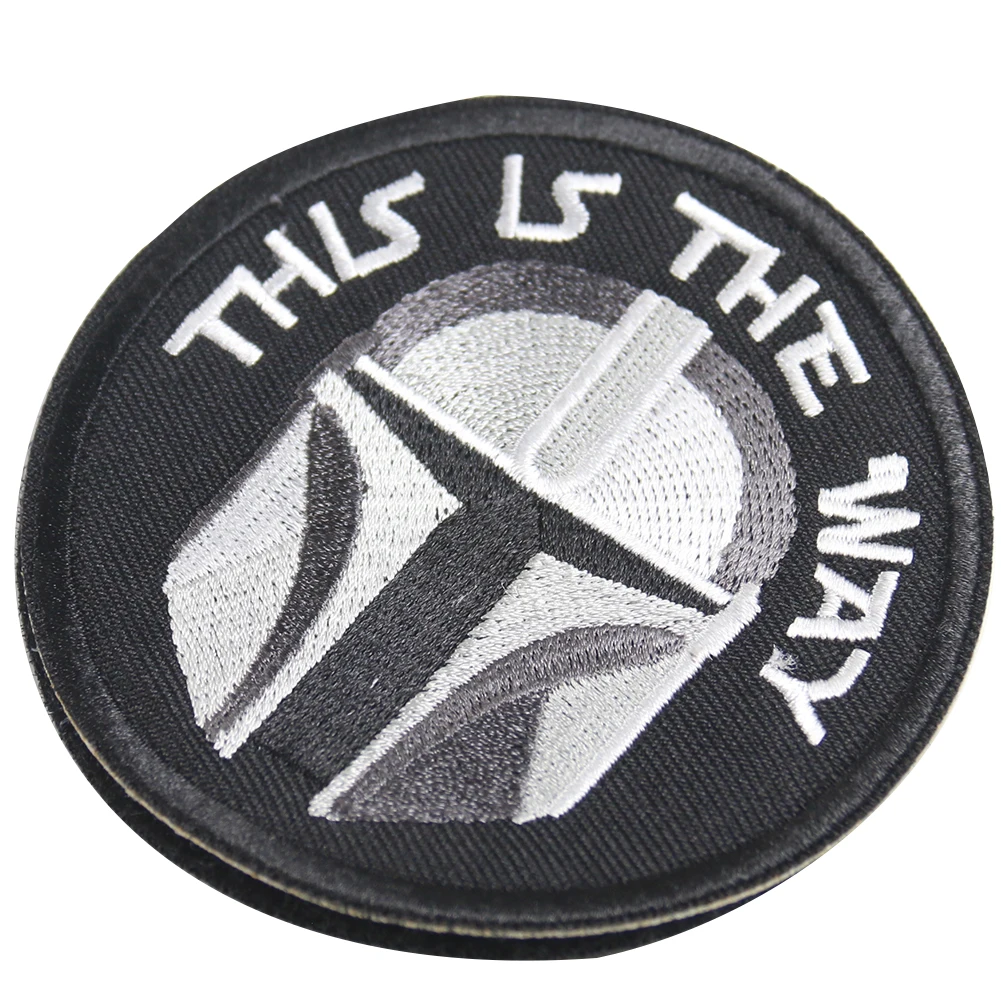 

Personality English Words “This Is The Way” Embroidery Patch Military Spartan Sticker Decal Helmet Tactical Decor Magic Patch