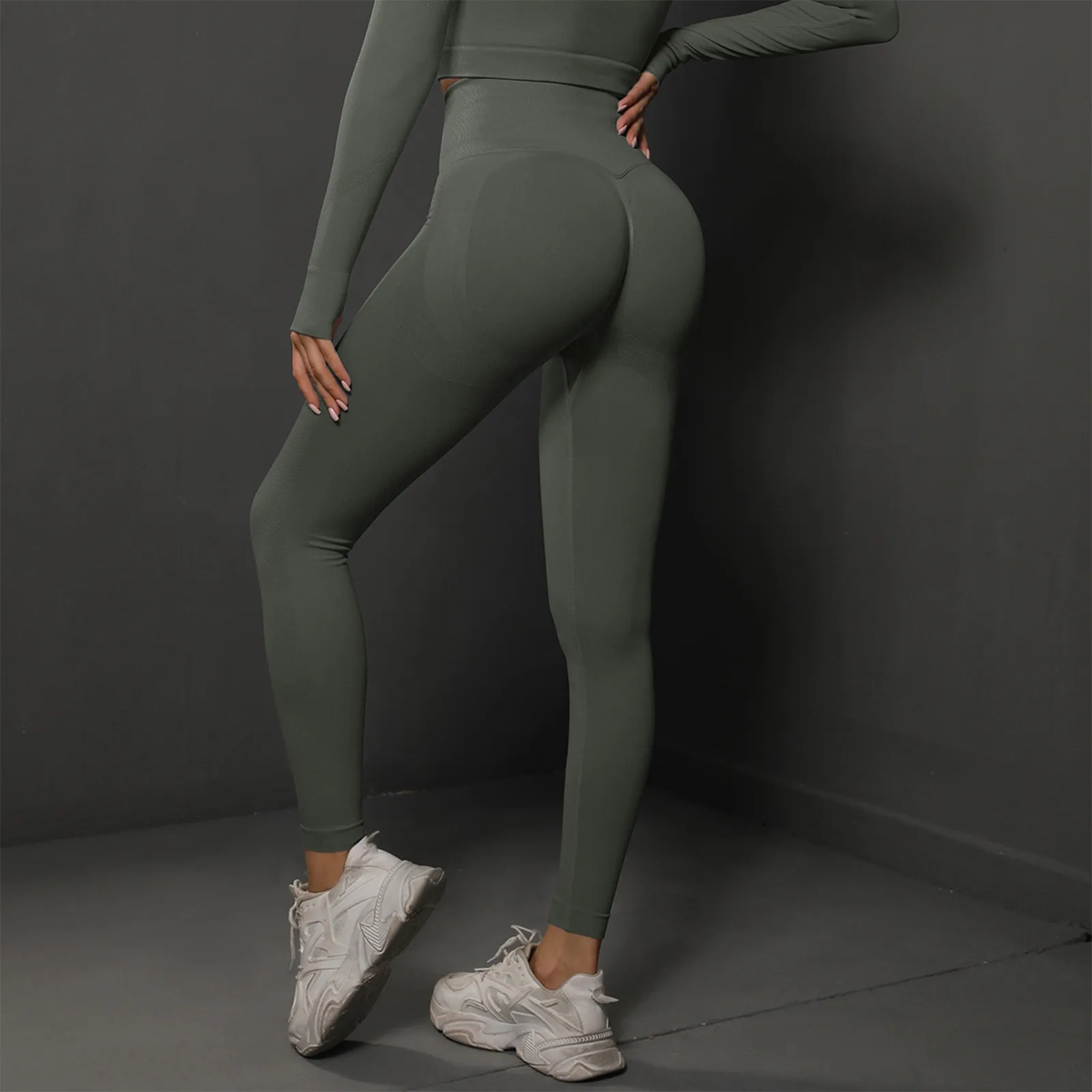 

Push Up Seamless Leggings For Exercise Fitness High Waist Workout Tights Sports Women Solid Colors Activewear Yoga Pants#g3