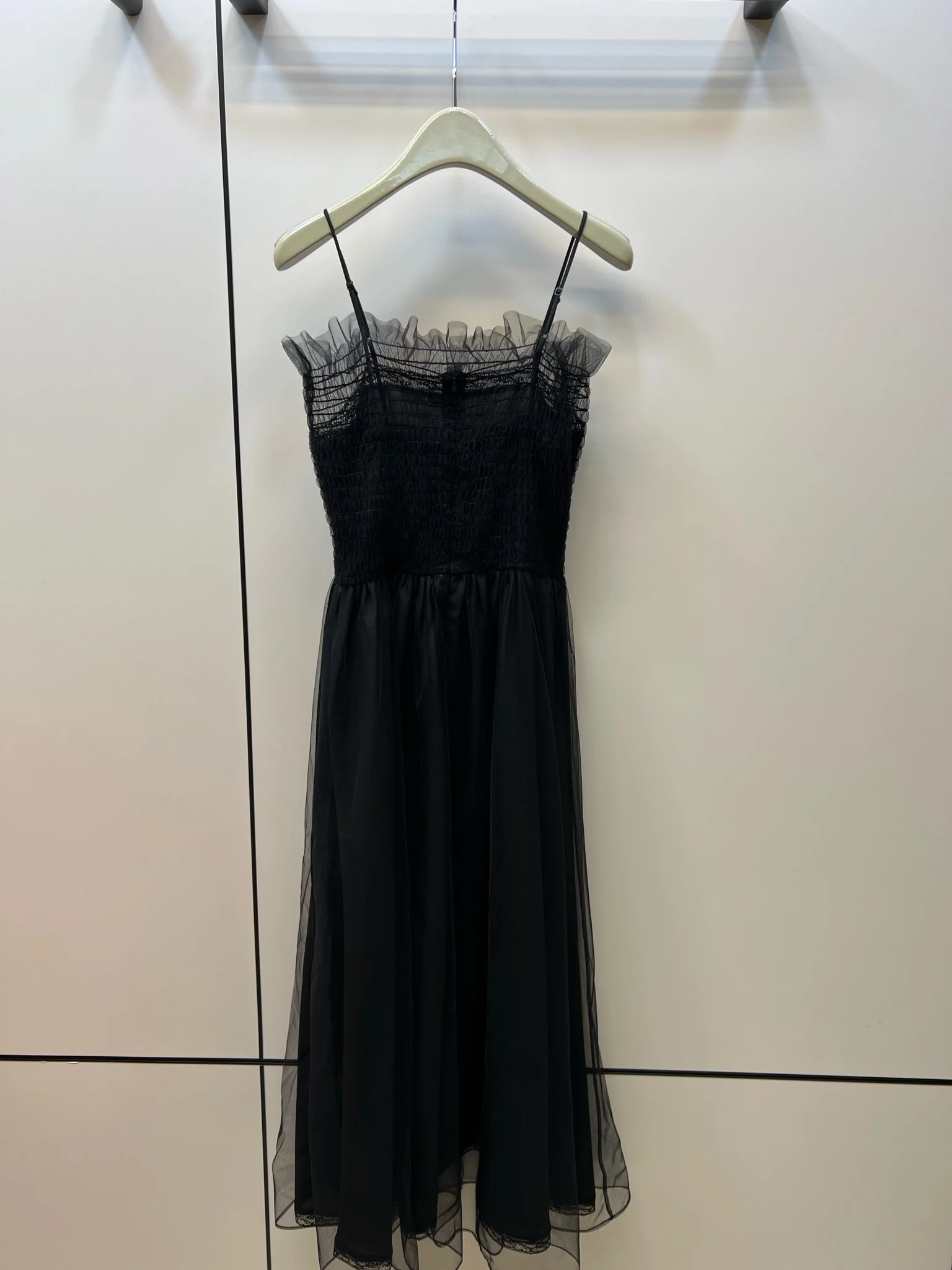 

Early spring new suspender lace patchwork mesh dress