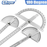 180 degree protractor metal angle finder goniometer stainless steel gauge adjustable measuring ruler angle woodworking tools set