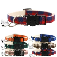 cats bells collars adjustable nylon buckles fashion reflective pet cat collar head pattern supplies for accessories