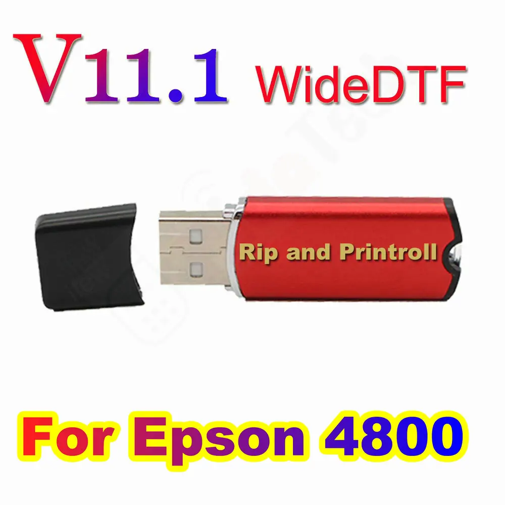 For Epson 4800 Dtf Wide Format Program WideDtf Printer Software License Key Uv Rip Version 11.1 Dongle Usb Print Kit Part