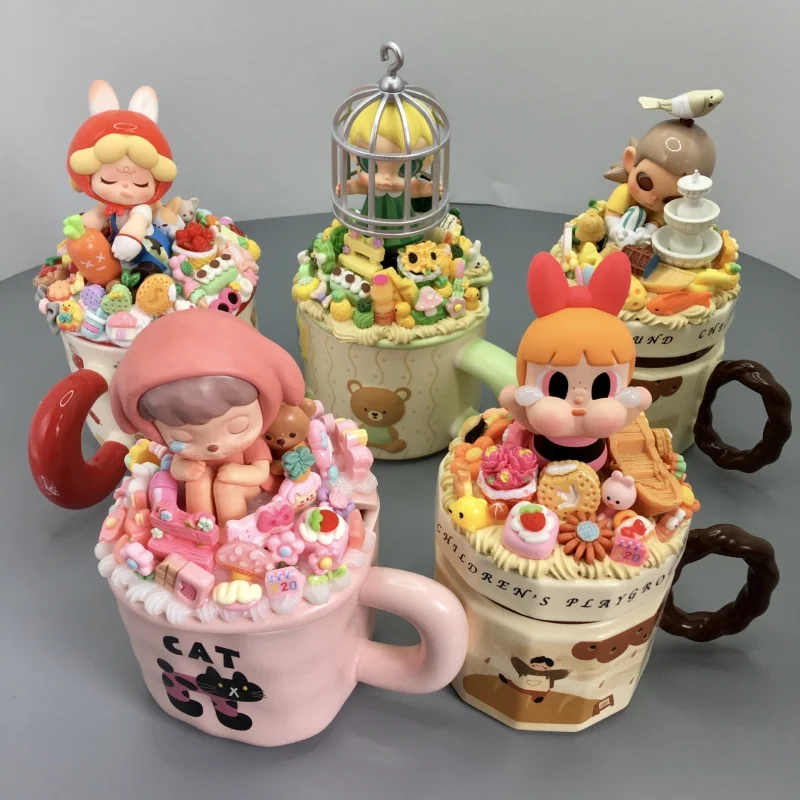 DIYPop Mart кружка с крышкой керамическая кофейная чашка для завтрака крем клей