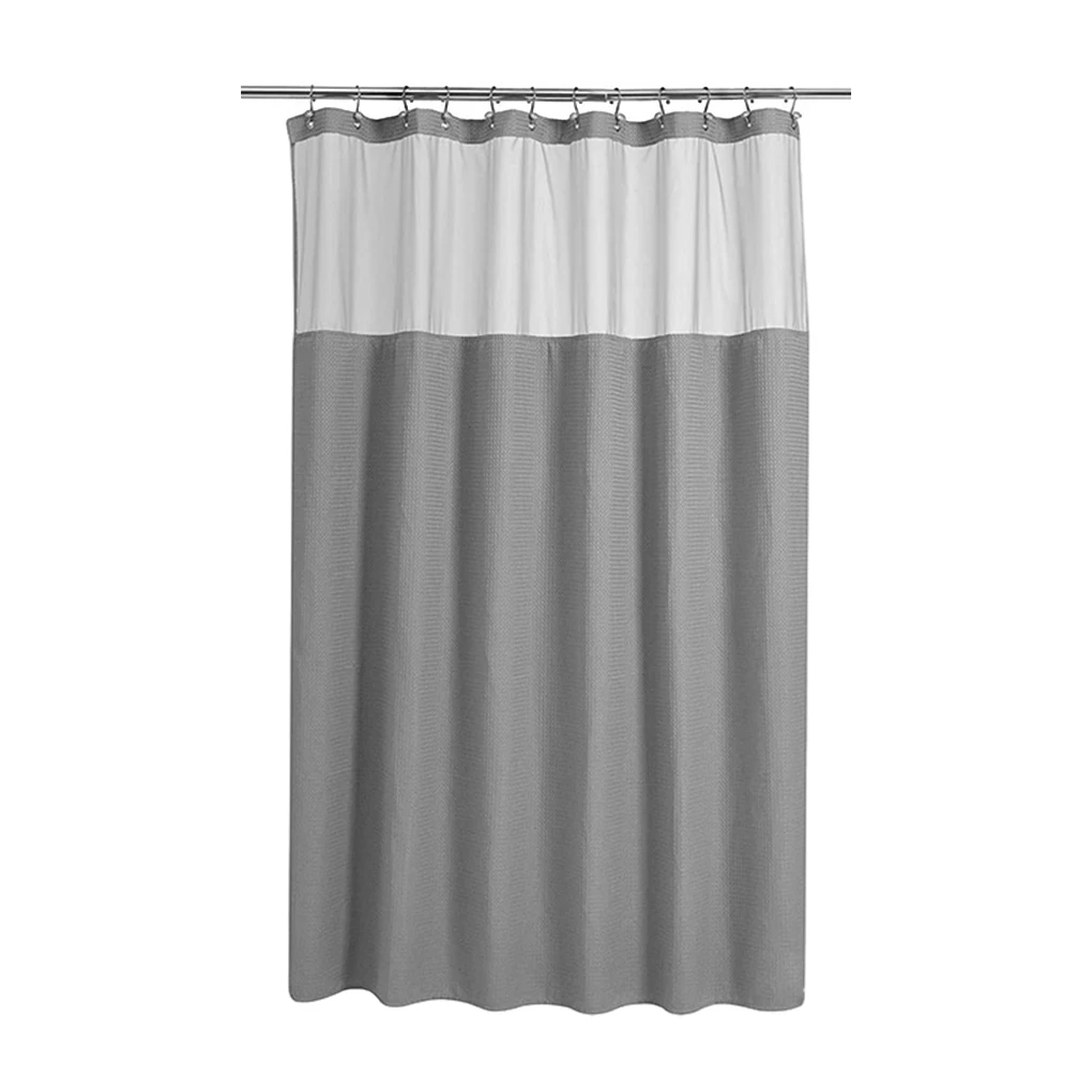 

Durable Bath Curtain With Hooks Easy To Clean And Install Space-saving Waterproof Shower Curtains Eco-friendly Partition