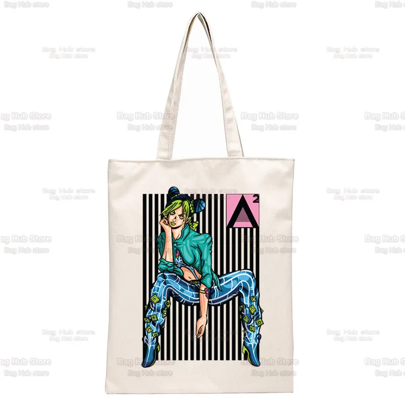 Jojo Bizarre Adventure Kujo Handbag Shoulder Bags Casual Shopping JOLYNE CUJOH Stone Ocean Handbag Women Elegant Canvas Bag