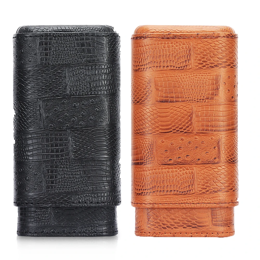 

GALINER Humidor Leather Cigar Box Travel Tubes New Lining Cedar Wood Humidor Cigar Case Puro Smoking Accessories Gift For Men