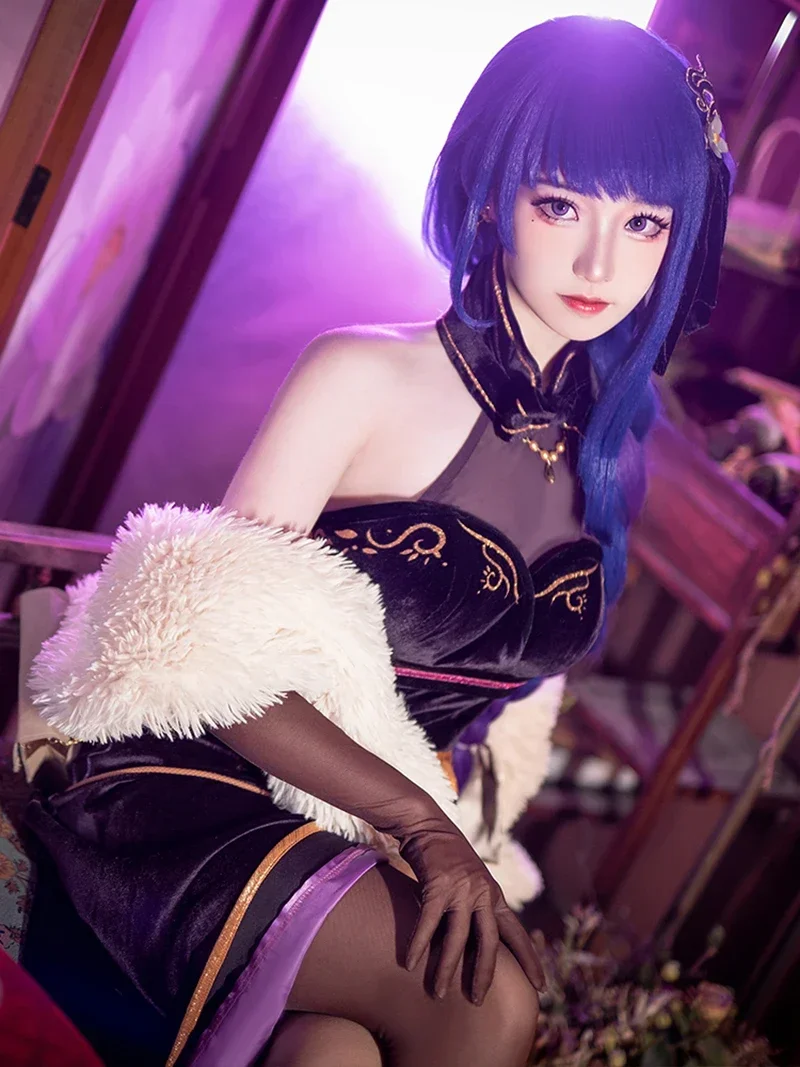 Платье Raiden Shogun Game Genshin Impact Beelzebul костюм для косплея элегантный чонсам униформа