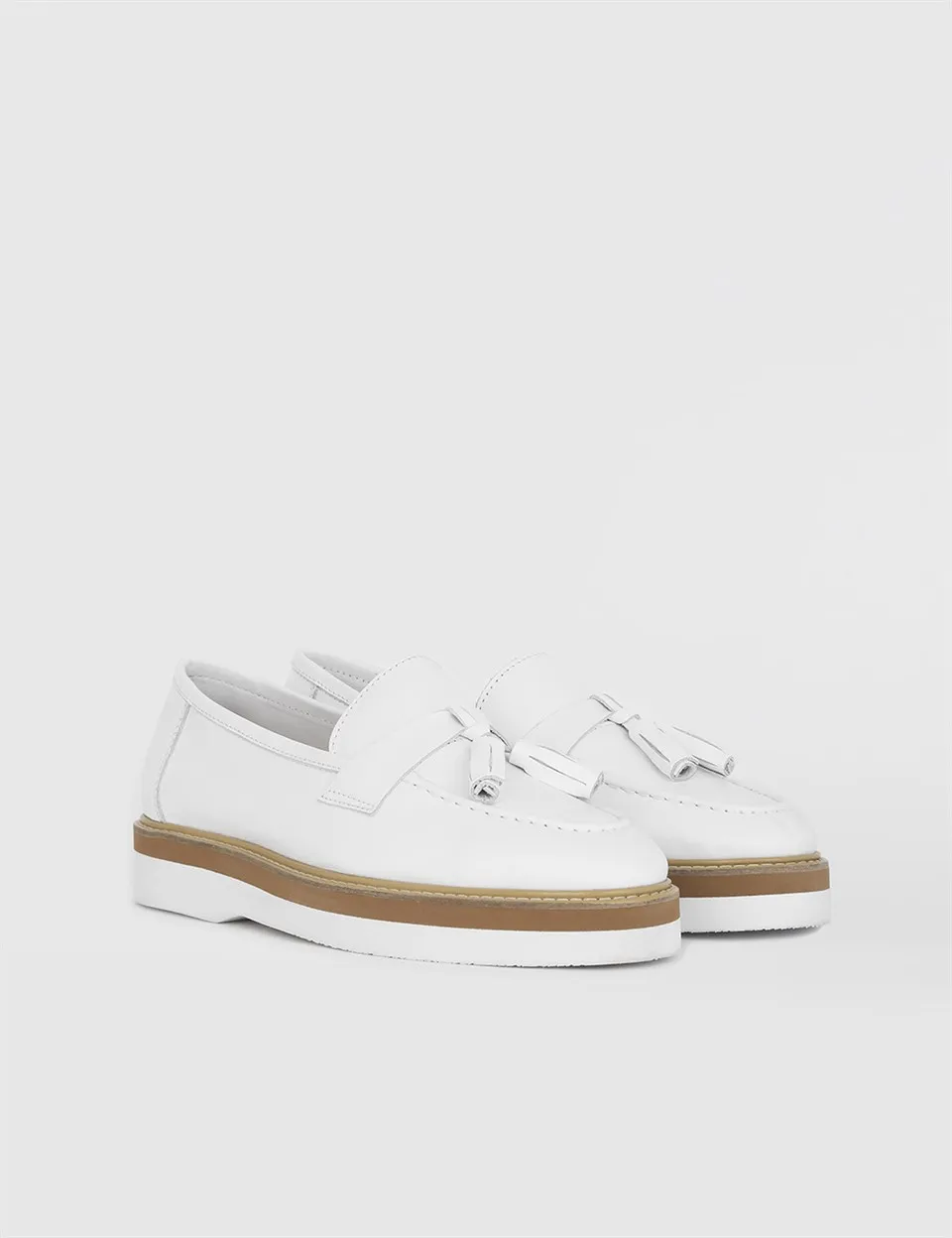 

ILVi-натуральная кожа ручной работы Vita белые кожаные женские лоферы женская обувь 2021 весна/лето