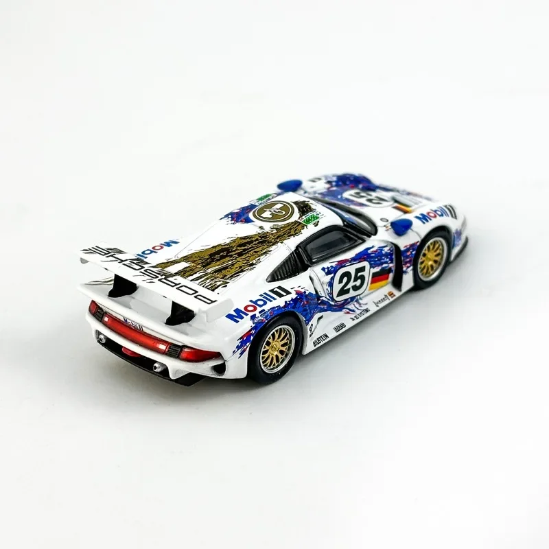 TAKARA TOMY 1/64 Porsche 911 GT1 1996 металлическая модель автомобиля