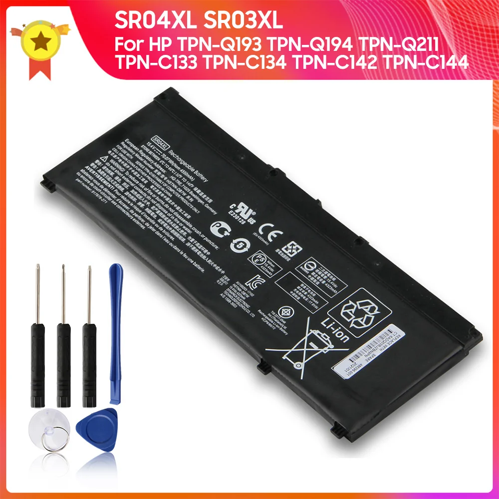 Новый аккумулятор SR04XL SR03XL для HP 15-CE 15-CB15-DC 15-CX искусственная фотография фотосессия 15