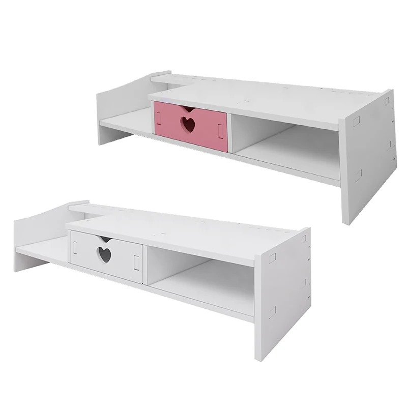 

Desktop Computer Elevated Rack Desk Desktop Keyboard Storage Rack Monitor Raised 11.2CM Single-Drawer Bracket