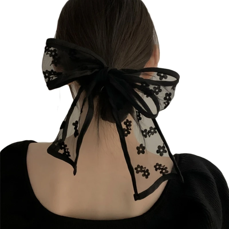 

Black Skinny Scarf Headband Lace Hairband Bows Hair Tie Lace Hair Tie Bows HairBand Tied Hair Tie Lace Hair Accessories