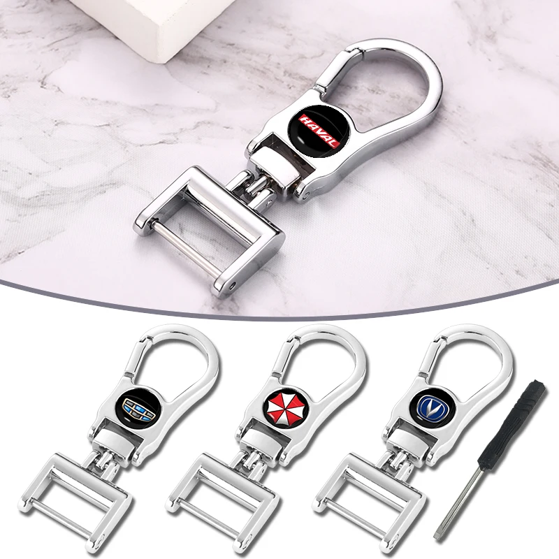 

Car Logo Key Ring Waterproof Tools Auto Keychain for Fiat 500 Ducato Punto Uno Stilo Palio Bravo Toro Grande Car Accessories