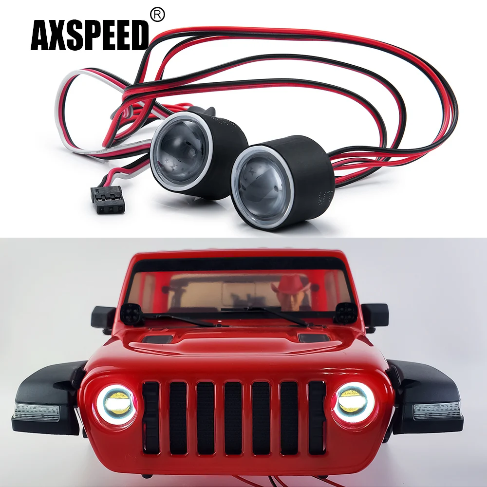 AXSPEED фары ангельские глазки Светодиодная лампа для Axial SCX10 III AXI03006 AXI03007 Jeep JT